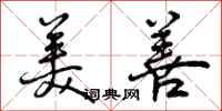 曾庆福美善行书怎么写
