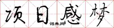 曾庆福项日感梦行书怎么写