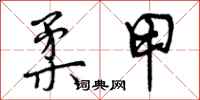 曾庆福柔甲行书怎么写