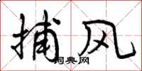 曾庆福捕风行书怎么写