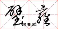王冬龄璧雍草书怎么写