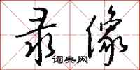 钱沛云录像行书怎么写