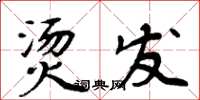 周炳元烫发楷书怎么写