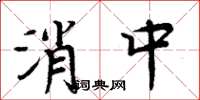 周炳元消中楷书怎么写