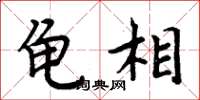 周炳元龟相楷书怎么写