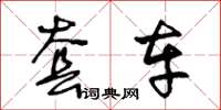 王冬龄套车草书怎么写