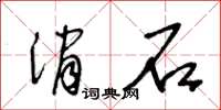 王冬龄消石草书怎么写