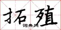 周炳元拓殖楷书怎么写