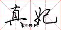 荆霄鹏真妃行书怎么写