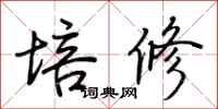 荆霄鹏培修行书怎么写