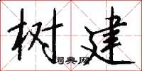 钱沛云树建行书怎么写