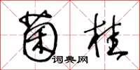 王冬龄菌桂草书怎么写