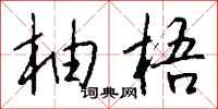钱沛云柚梧行书怎么写