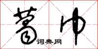 王冬龄葛巾草书怎么写