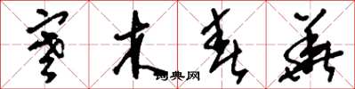 刘少英寒木春华草书怎么写