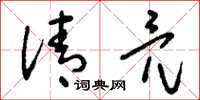 刘少英清亮草书怎么写