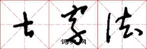 刘少英七字法草书怎么写