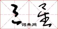 刘少英三星草书怎么写