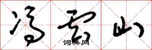 刘少英冯云山草书怎么写