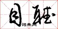 刘少英目听草书怎么写