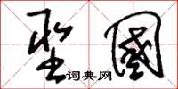 刘少英圣国草书怎么写