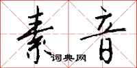 钱沛云素音行书怎么写