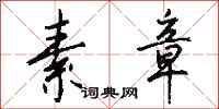 钱沛云素章行书怎么写