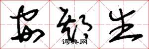 刘少英安期生草书怎么写