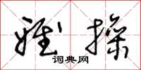 王冬龄雅操草书怎么写