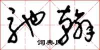刘少英驰翰草书怎么写