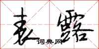 段相林表露行书怎么写