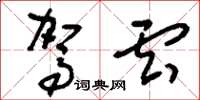刘少英驾云草书怎么写