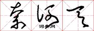 刘少英奈何天草书怎么写