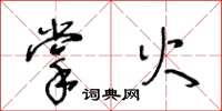 王冬龄掌火草书怎么写