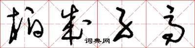 刘少英柏成子高草书怎么写