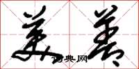 刘少英美善草书怎么写