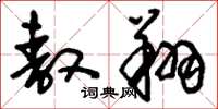 刘少英敖翔草书怎么写