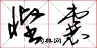 刘少英悭囊草书怎么写