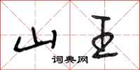 段相林山王行书怎么写