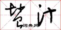 刘少英盐汁草书怎么写