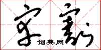 刘少英宰割草书怎么写