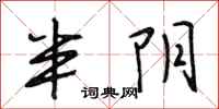 段相林半阴行书怎么写