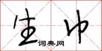 段相林生巾行书怎么写