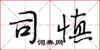 段相林司慎行书怎么写