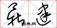 刘少英鼎建草书怎么写