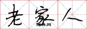 段相林老家人行书怎么写