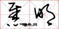 刘少英焦明草书怎么写