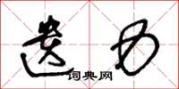 王冬龄遗力草书怎么写