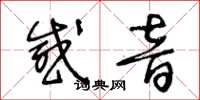 王冬龄感音草书怎么写