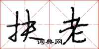 段相林扶老行书怎么写